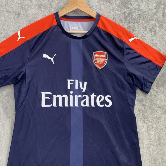 Puma Jersey Mens L Arsenal #18 Blue 16/17 Training Practice Kit Football Soccer - Picture 4 of 10